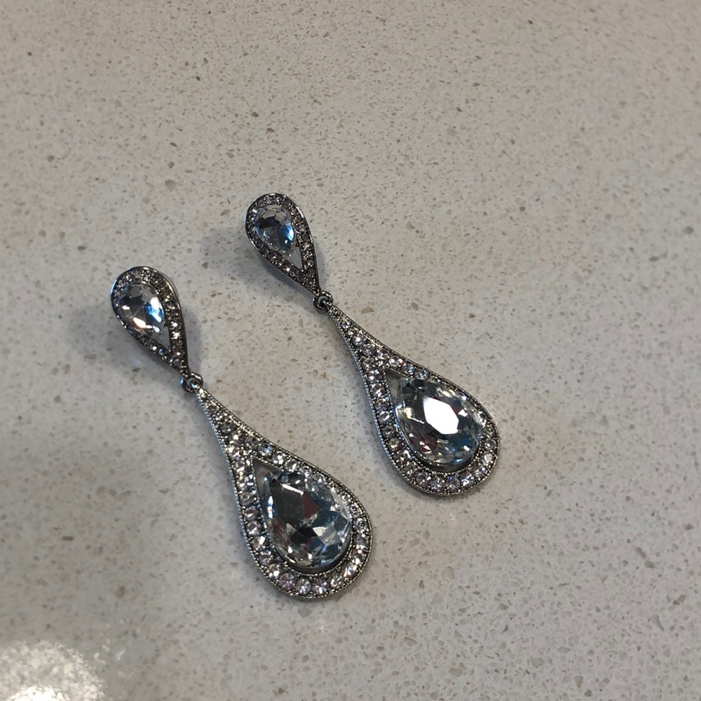 Silver Crystal Earrings